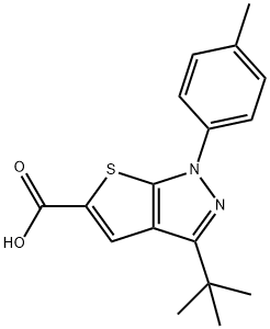 3-(tert-Butyl)-1-(p-tolyl)-1H-thieno[2,3-c]pyrazole-5-carboxylic acid 结构式