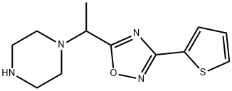 1-{1-[3-(thiophen-2-yl)-1,2,4-oxadiazol-5-yl]ethyl}piperazine Structure