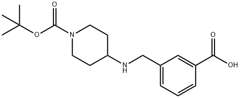 3-[1-(tert-Butoxycarbonyl)piperidin-4-ylamino]methylbenzoic acid|1286273-34-4