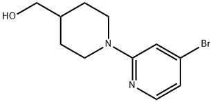 4-Piperidinemethanol, 1-(4-bromo-2-pyridinyl)- 化学構造式