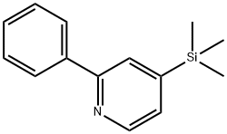 Pyridine, 2-phenyl-4-(trimethylsilyl)- Structure