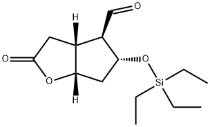 2H-Cyclopenta[b]furan-4-carboxaldehyde, hexahydro-2-oxo-5-[(triethylsilyl)oxy]-, (3aR,4R,5R,6aS)-,128948-10-7,结构式