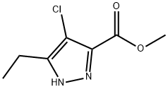 methyl 4-chloro-5-ethyl-1H-pyrazole-3-carboxylate Struktur