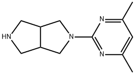Pyrrolo[3,4-c]pyrrole, 2-(4,6-dimethyl-2-pyrimidinyl)octahydro- 化学構造式