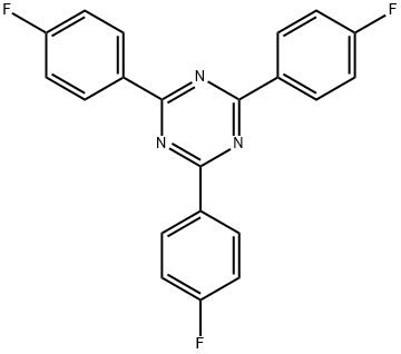 トリス(4-フルオロフェニル)-1,3,5-トリアジン 化学構造式