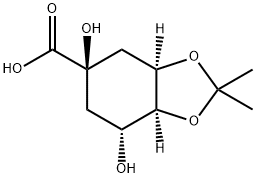 1,3-Benzodioxole-5-carboxylic acid, hexahydro-5,7-dihydroxy-2,2-dimethyl-, (3aR,5R,7R,7aS)-,130474-38-3,结构式