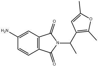 5-amino-2-[1-(2,5-dimethylfuran-3-yl)ethyl]-2,3-dihydro-1H-isoindole-1,3-dione Structure