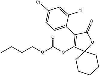 Carbonic acid, butyl 3-(2,4-dichlorophenyl)-2-oxo-1-oxaspiro[4.5]dec-3-en-4-yl ester Struktur