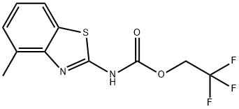 2,2,2-trifluoroethyl N-(4-methyl-1,3-benzothiazol-2-yl)carbamate Struktur