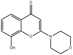 4H-1-Benzopyran-4-one, 8-hydroxy-2-(4-morpholinyl)- Structure
