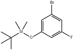 3-Bromo-5-fluorophenoxy(tert-butyl)dimethylsilane Structure