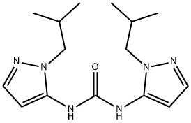 1,3-bis[1-(2-methylpropyl)-1H-pyrazol-5-yl]urea 结构式