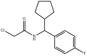 2-chloro-N-[cyclopentyl(4-fluorophenyl)methyl]acetamide|2-氯-N-[环戊基(4-氟苯基)甲基]乙酰胺