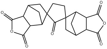 Dispiro[4,7-methanoisobenzofuran-5(3H),1'-cyclopentane-3',5''(3''H)-[4,7]methanoisobenzofuran]-1,1'',2',3,3''(4H,4''H)-pentone, octahydro- Struktur