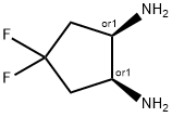 1,2-Cyclopentanediamine, 4,4-difluoro-, (1R,2S)-rel-,1312748-28-9,结构式