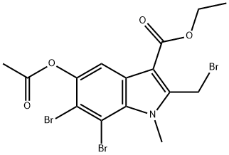 1H-Indole-3-carboxylic acid, 5-(acetyloxy)-6,7-dibromo-2-(bromomethyl)-1-methyl-, ethyl ester|阿比朵尔杂质8