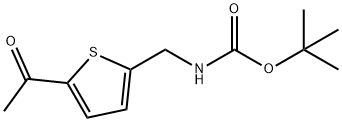 叔-丁基 ((5-乙酰基噻吩-2-基)甲基)氨基甲酯 结构式