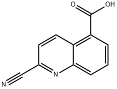 5-Quinolinecarboxylic acid, 2-cyano- Structure