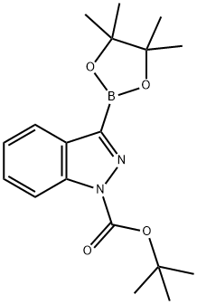 1-TERT-BUTYRONYCARBONYL-3-BORIC INDAZOLE PINACOL ESTER Struktur
