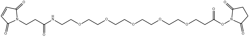 Mal-amido-PEG5-C2-?NHS ester Struktur