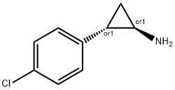 Cyclopropanamine, 2-(4-chlorophenyl)-, (1R,2S)-rel- 化学構造式