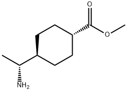 Cyclohexanecarboxylic acid, 4-[(1R)-1-aminoethyl]-, methyl ester, trans-,1318865-17-6,结构式