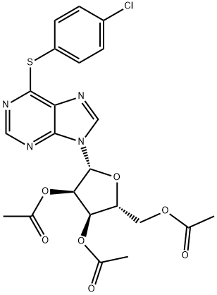 6-S-(4-Chlorophenyl)-6-thio-inosine 2',3',5'-Triacetate,132089-80-6,结构式