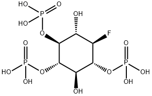 2-deoxy-2-fluoroinositol 1,4,5-trisphosphate 化学構造式