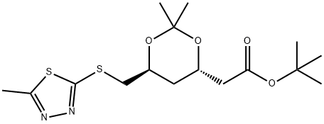 D-erythro-Hexonic acid, 2,4-dideoxy-3,5-O-(1-methylethylidene)-6-S-(5-methyl-1,3,4-thiadiazol-2-yl)-6-thio-, 1,1-dimethylethyl ester