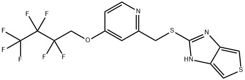 2-(((4-(2,2,3,3,4,4,4-heptafluorobutoxy)pyridin-2-yl)methyl)thio)-1H-thieno[3,4-d]imidazole(WXC06749), 132969-11-0, 结构式