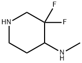 4-Piperidinamine, 3,3-difluoro-N-methyl- Structure