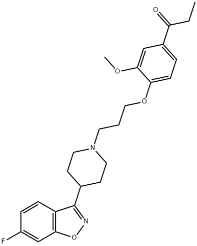 Iloperidone 1-Desacetyl 1-Propionyl, 133455-04-6, 结构式