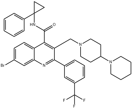 3-({[1,4'-ビピペリジン]-1'-イル}メチル)-7-ブロモ-N-(1-フェニルシクロプロピル)-2-[3-(トリフルオロメチル)フェニル]キノリン-4-カルボキサミド price.