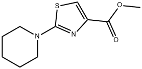 4-Thiazolecarboxylic acid, 2-(1-piperidinyl)-, methyl ester Struktur