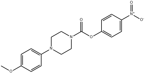 4-硝基苯基 4-(4-甲氧基苯基)哌嗪-1-甲酸酯 结构式