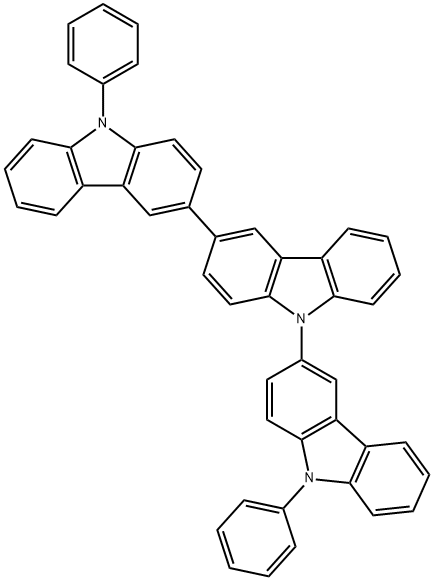 3,3':9',3''-Ter-9H-carbazole, 9,9''-diphenyl- 化学構造式