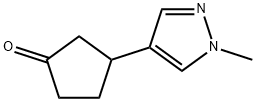 3-(1-methyl-1H-pyrazol-4-yl)cyclopentan-1-one Structure