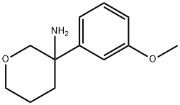 2H-Pyran-3-amine, tetrahydro-3-(3-methoxyphenyl)- 化学構造式