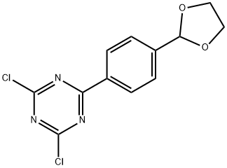 1,3,5-Triazine, 2,4-dichloro-6-[4-(1,3-dioxolan-2-yl)phenyl]-,1342230-93-6,结构式