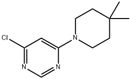 4-chloro-6-(4,4-dimethylpiperidin-1-yl)pyrimidine Structure