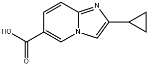 2-cyclopropylimidazo[1,2-a]pyridine-6-carboxylic acid 化学構造式