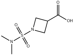 1-(二甲基氨磺酰基)氮杂环丁烷-3-羧酸 结构式