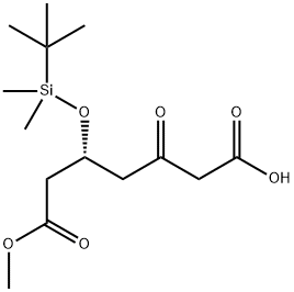 Heptanedioic acid, 3-[[(1,1-dimethylethyl)dimethylsilyl]oxy]-5-oxo-, 1-methyl ester, (3R)- Structure