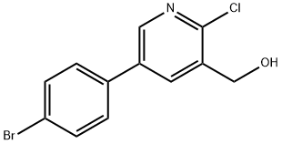(5-(4-溴苯基)-2-氯吡啶-3-基)甲醇 结构式