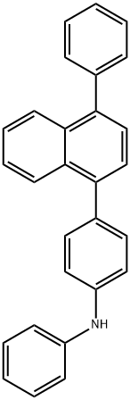 N-苯基-4-(4-苯基萘-1-基)苯胺, 1345860-71-0, 结构式