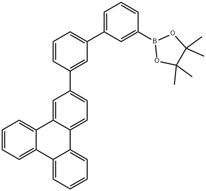 1,3,2-Dioxaborolane, 4,4,5,5-tetramethyl-2-[3'-(2-triphenylenyl)[1,1'-biphenyl]-3-yl]-,1346007-12-2,结构式