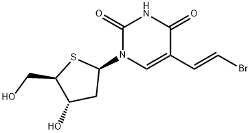 5-(2-bromovinyl)-2'-deoxy-4'-thiouridine 化学構造式