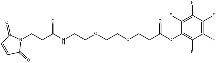Maleimide-NH-PEG2-CH2CH2COOPFP Ester Struktur