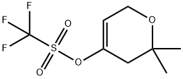 Methanesulfonic acid, 1,1,1-trifluoro-, 3,6-dihydro-2,2-dimethyl-2H-pyran-4-yl ester Struktur