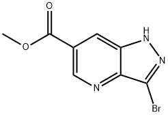 1H-Pyrazolo[4,3-b]pyridine-6-carboxylic acid, 3-bromo-, methyl ester Struktur